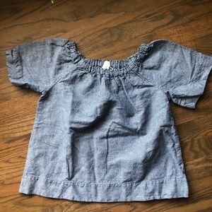 CrewCuts blue seersucker top